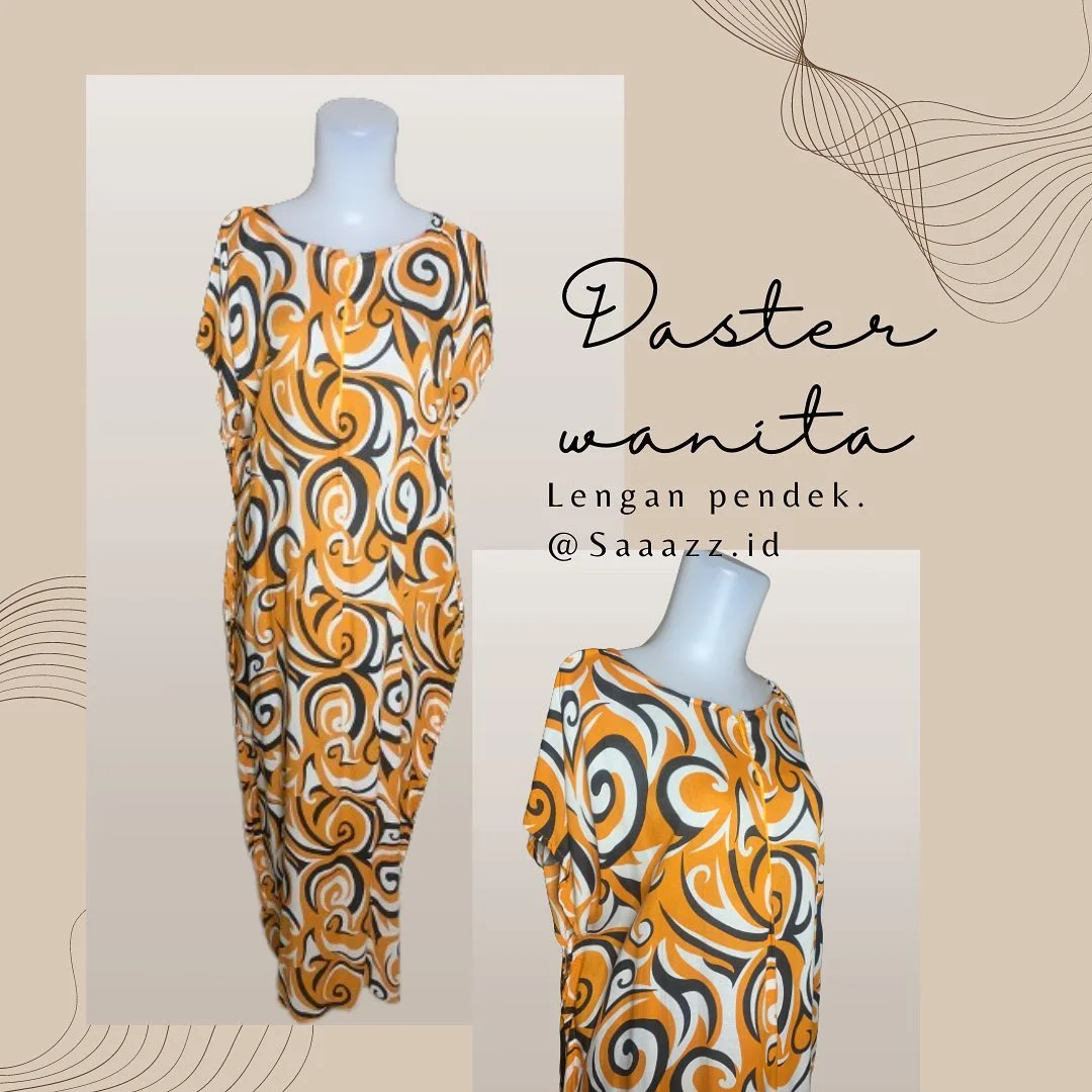 Dater batik hitam oren putih